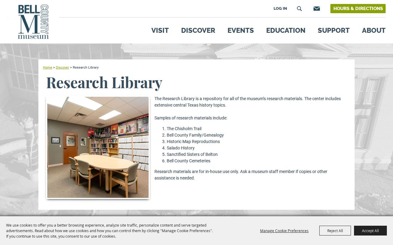 Harker Heights city directory archive research at Bell County Museum Research Library